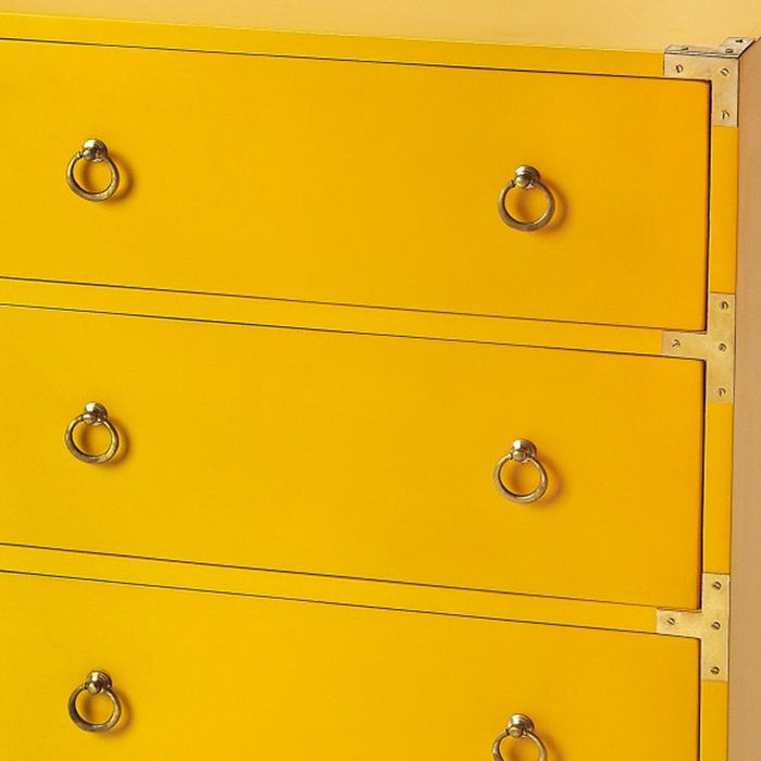 Four Drawer Dresser - Yellow Solid Wood