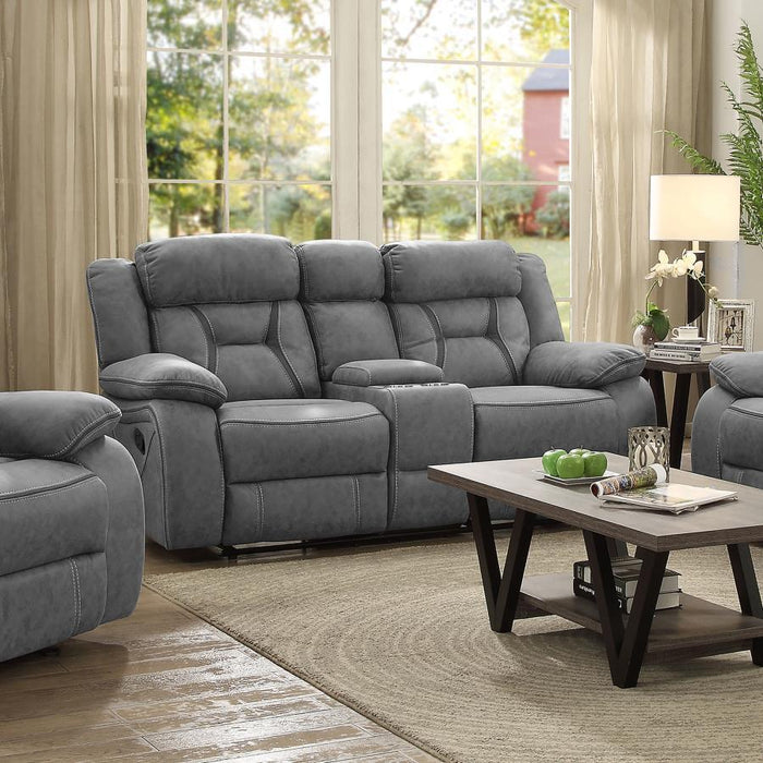 Higgins - Pillow Top Arm Motion Loveseat with Console - Simple Home Plus