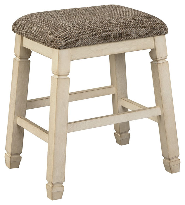 Bolanburg - Beige - Upholstered Stool (Set of 2) - Simple Home Plus