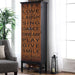 Lovegood - 2-Door Accent Cabinet - Rich Brown And Black - Simple Home Plus