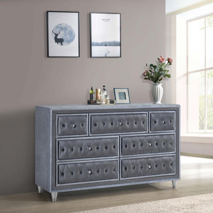 Antonella - 7-Drawer Upholstered Dresser - Simple Home Plus