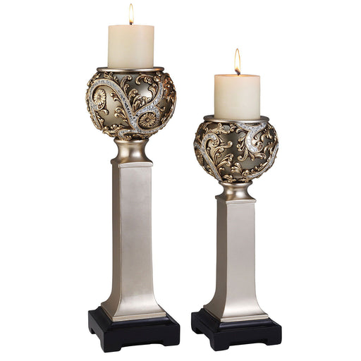 Estelle - Candle Holder Set (Set of 4) - Champagne - Simple Home Plus