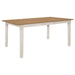 Kirby - Rectangular Dining Table With Butterfly Leaf - Natural And Rustic Off White - Simple Home Plus