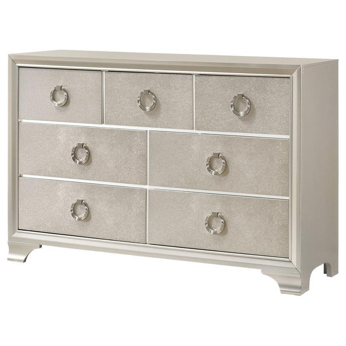 Salford - 7-Drawer Dresser - Metallic Sterling - Simple Home Plus