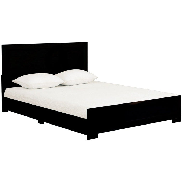 Wood Queen Platform Bed - Black