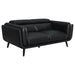 Shania - Track Arms Loveseat With Tapered Legs - Black - Simple Home Plus