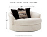 Cambri - Snow - Oversized Round Swivel Chair - Simple Home Plus