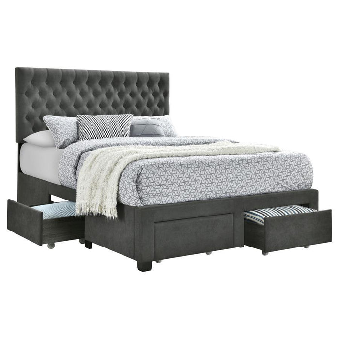 Soledad - 4-drawer Button Tufted Storage Bed - Simple Home Plus