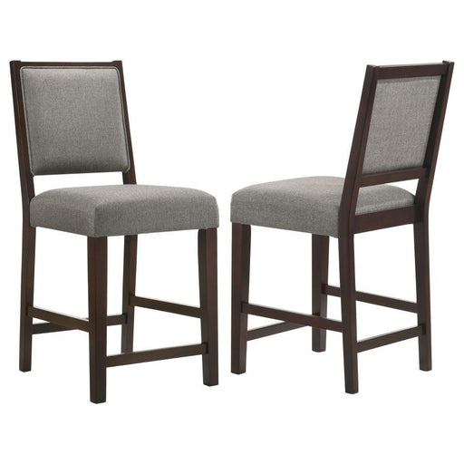 Bedford - Upholstered Open Back Bar Stools With Footrest (Set of 2) - Simple Home Plus