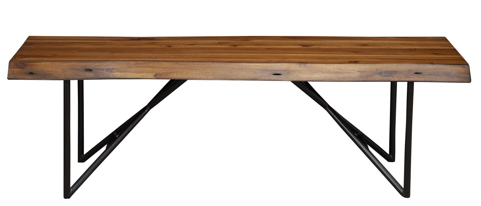 Wood Dining Bench - Brown / Black