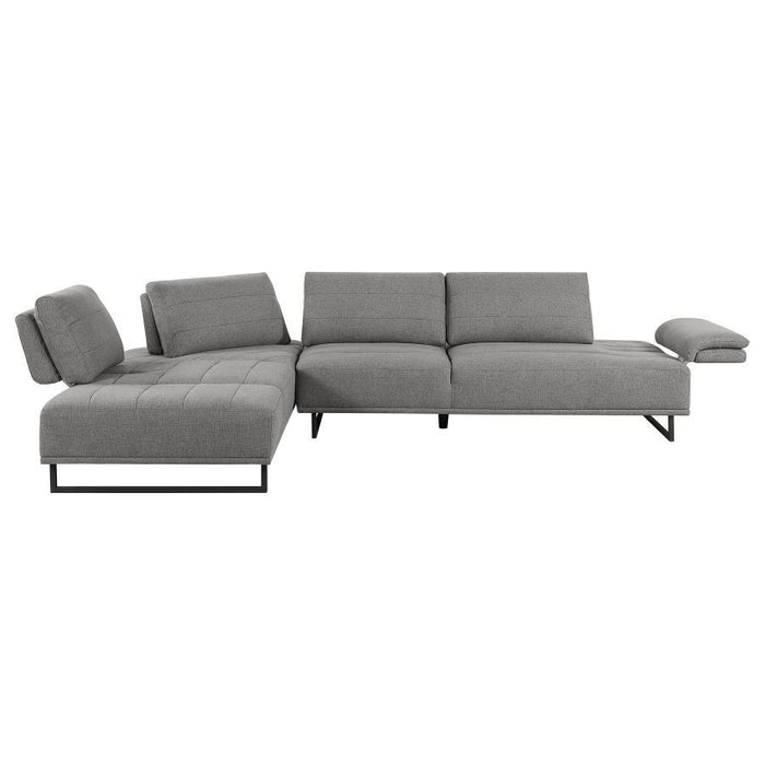 Arden - 2 Piece Adjustable Back Sectional - Taupe - Simple Home Plus