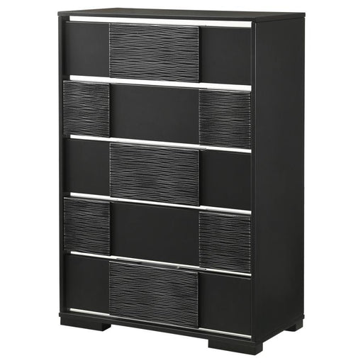 Blacktoft - 5-Drawer Chest - Black - Simple Home Plus