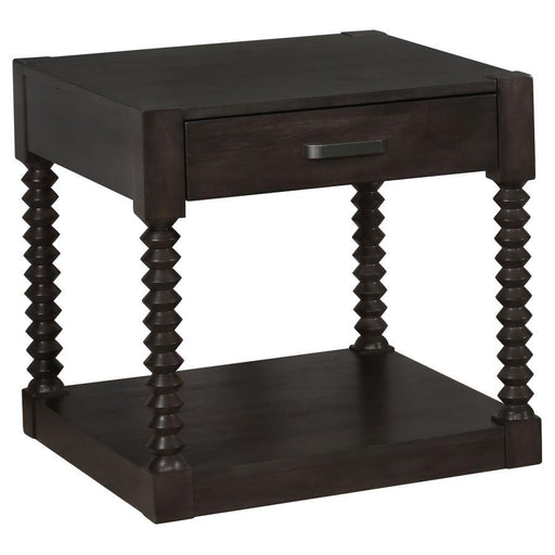 Meredith - 1-Drawer End Table - Coffee Bean - Simple Home Plus