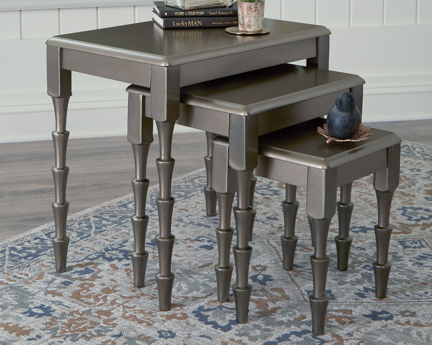 Larkendale - Metallic Gray - Accent Table Set (Set of 3) - Simple Home Plus