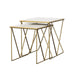 Bette - 2 Piece Nesting Table Set - White And Gold - Simple Home Plus