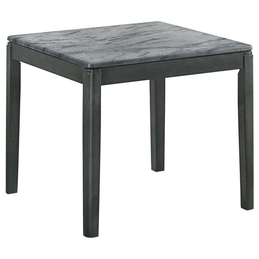 Mozzi - Square End Table Faux Marble - Gray And Black - Simple Home Plus