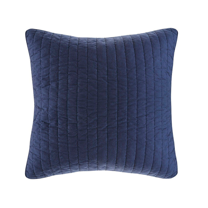 Camila - Quilted Euro Sham - Navy