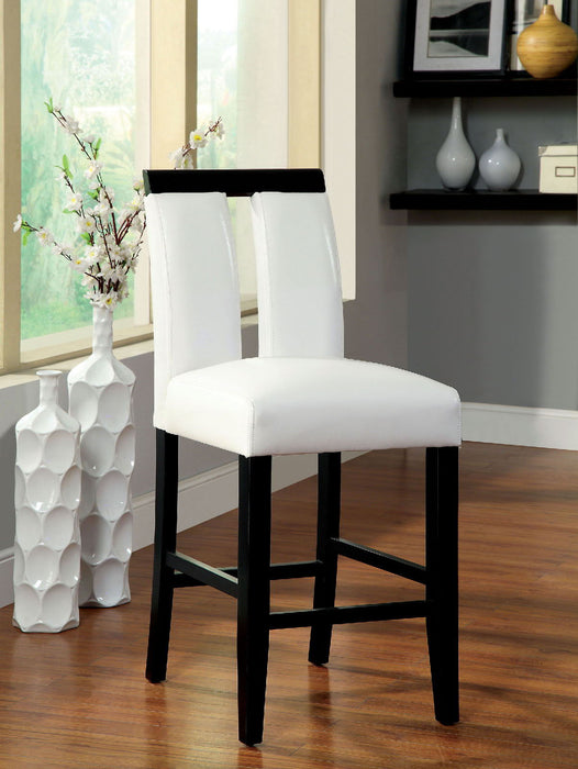 Luminar - Counter Height Chair (Set of 2) - Black / White - Simple Home Plus