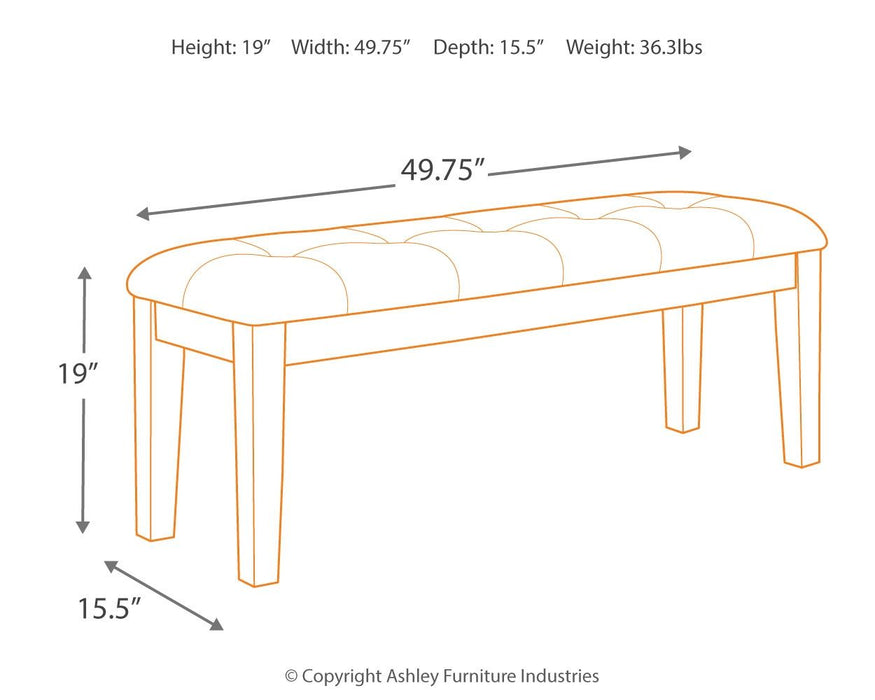 Ralene - Medium Brown - Large Uph Dining Room Bench - Simple Home Plus