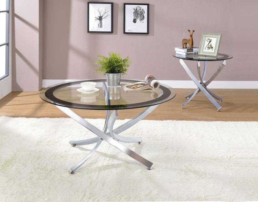 Brooke - Glass Top End Table - Simple Home Plus