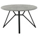 Neil - 5 Piece Round Dining Set - Concrete And Gray - Simple Home Plus