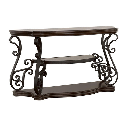 Laney - Sofa Table - Deep Merlot And Clear - Simple Home Plus