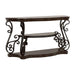 Laney - Sofa Table - Deep Merlot And Clear - Simple Home Plus