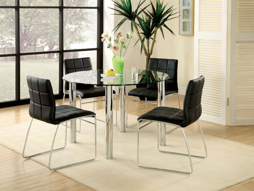 Kona - Round Dining Table - Pearl Silver - Simple Home Plus