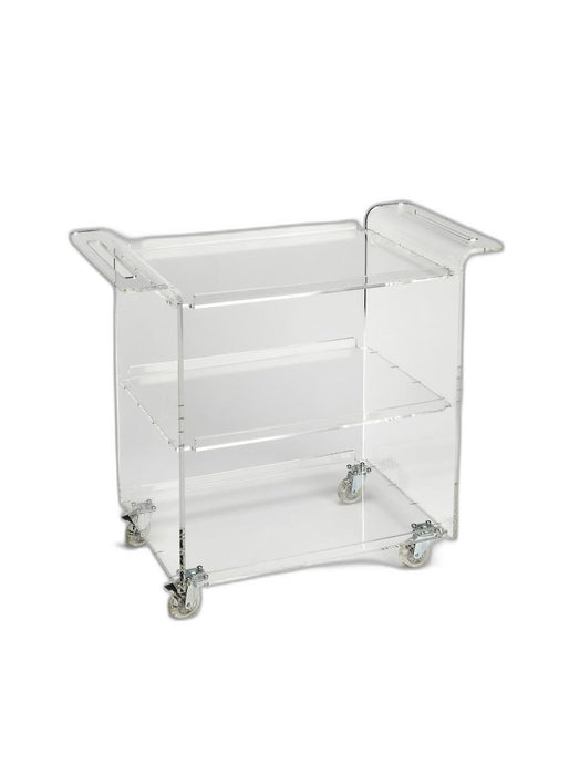 Acrylic Rolling Server Bar Cart - Clear