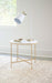 Ellison - Round X-Cross End Table - White And Gold - Simple Home Plus