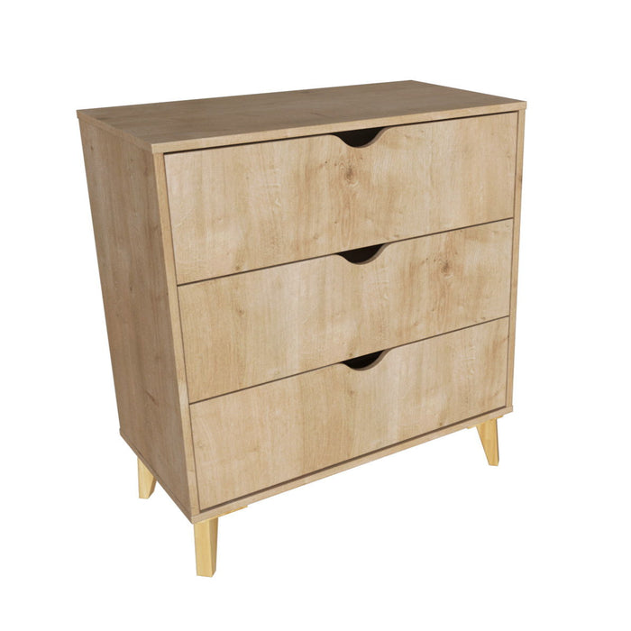 Three Drawer Dresser - Natural