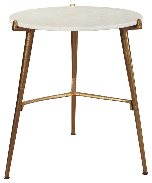 Chadton - White / Gold Finish - Accent Table - Simple Home Plus