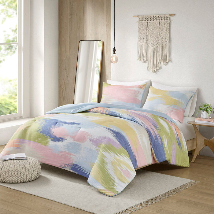 Terra - Full Modern Comforter Set - Blue Multi