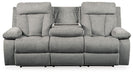 Mitchiner - Fog - Rec Sofa W/Drop Down Table - Simple Home Plus