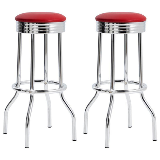 Theodore - Upholstered Top Bar Stools (Set of 2) - Simple Home Plus
