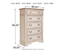 Realyn - White / Brown / Beige - Five Drawer Chest - Simple Home Plus