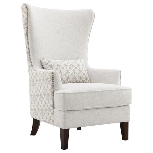 Pippin - Upholstered Wingback Accent Chair - Latte - Simple Home Plus