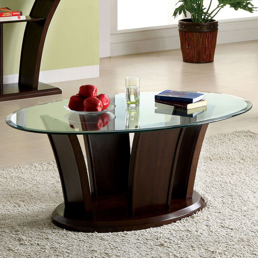 Manhattan - Coffee Table - Brown Cherry - Simple Home Plus