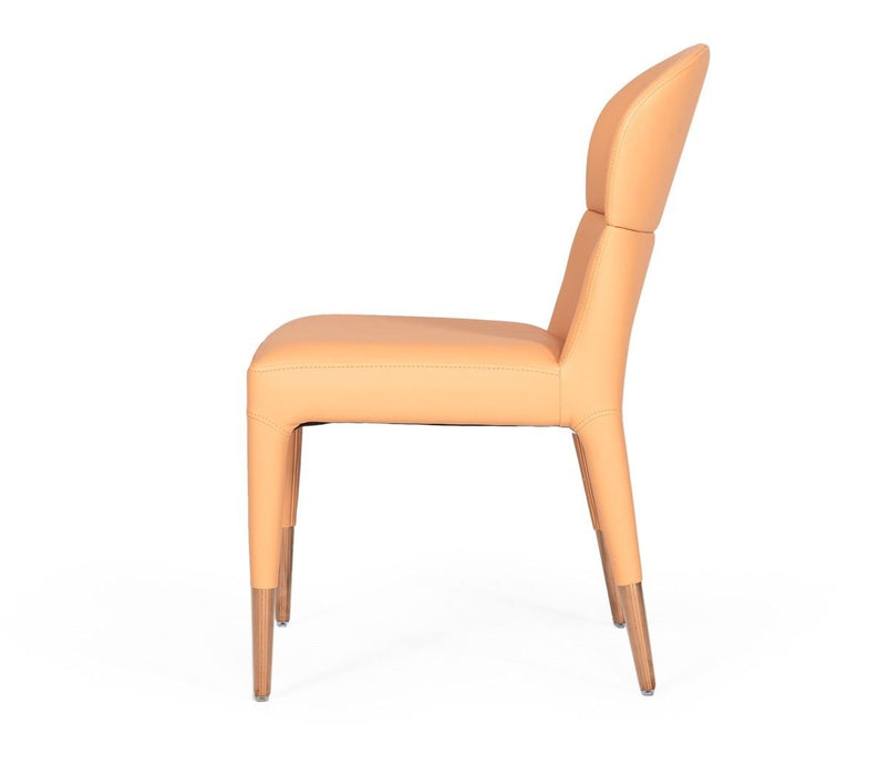 Rosegold Dining Chairs (Set of 2) - Peach