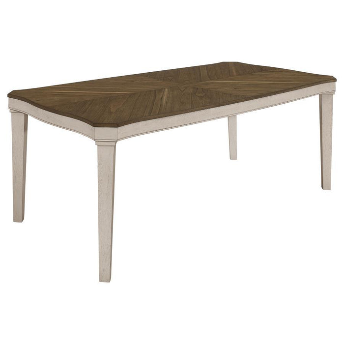 Ronnie - Starburst Dining Table - Nutmeg And Rustic Cream - Simple Home Plus