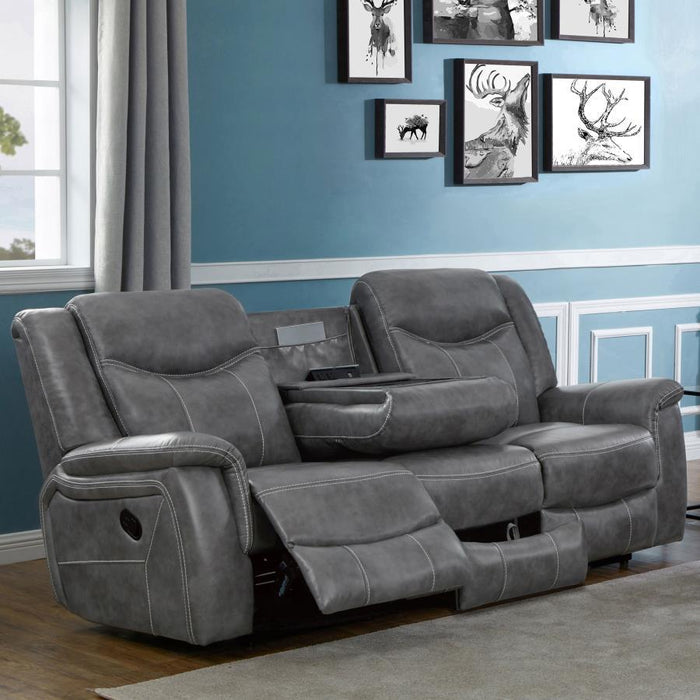 Conrad - Upholstered Motion Sofa - Cool Gray - Simple Home Plus