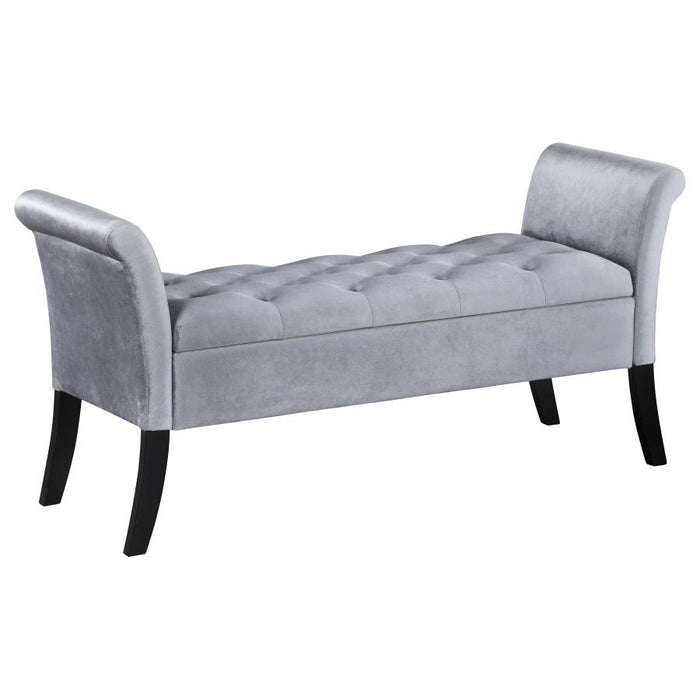 Farrah - Upholstered Rolled Arms Storage Bench - Simple Home Plus