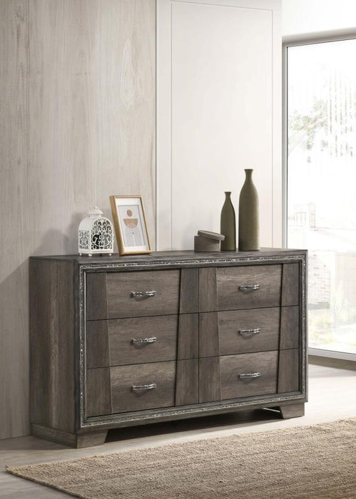 Janine - 6-Drawer Dresser - Gray - Simple Home Plus