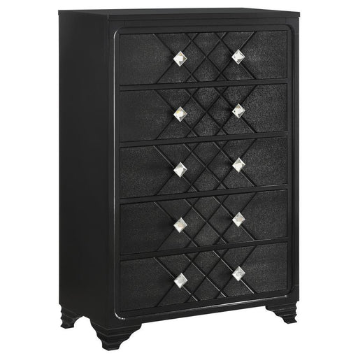 Penelope - 5-Drawer Chest - Black - Simple Home Plus