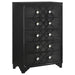 Penelope - 5-Drawer Chest - Black - Simple Home Plus