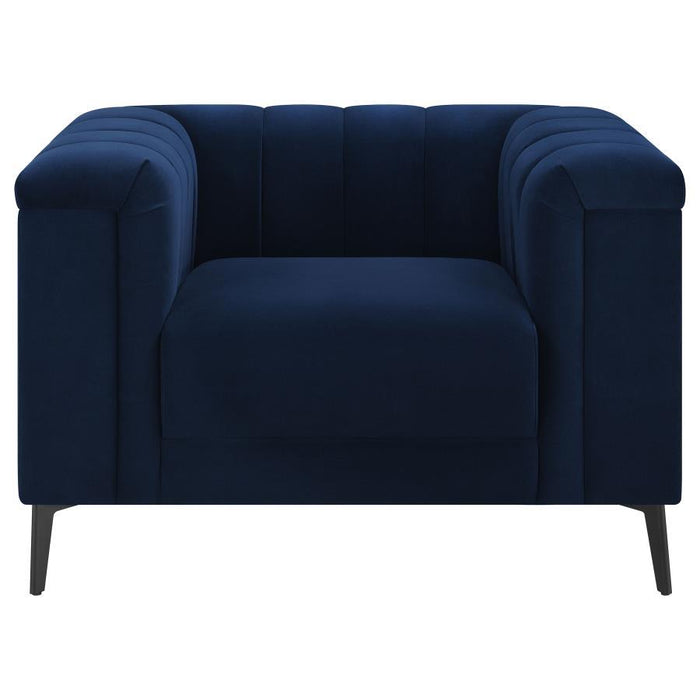 Chalet - Tuxedo Arm Chair - Blue - Simple Home Plus