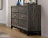 Watson - 6-Drawer Dresser - Gray Oak And Black - Simple Home Plus