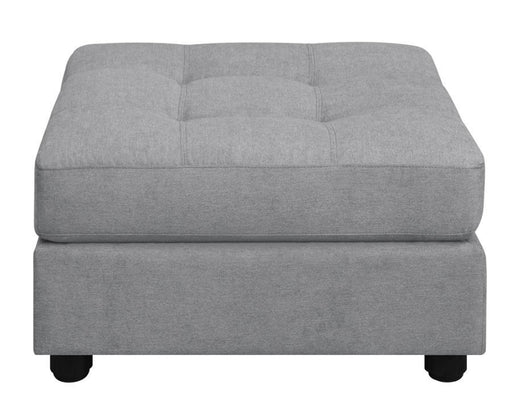 Claude - Tufted Cushion Back Ottoman - Dove - Simple Home Plus