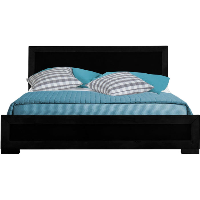 Wood Full Platform Bed - Black