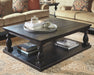 Mallacar - Black - Rectangular Cocktail Table - Simple Home Plus